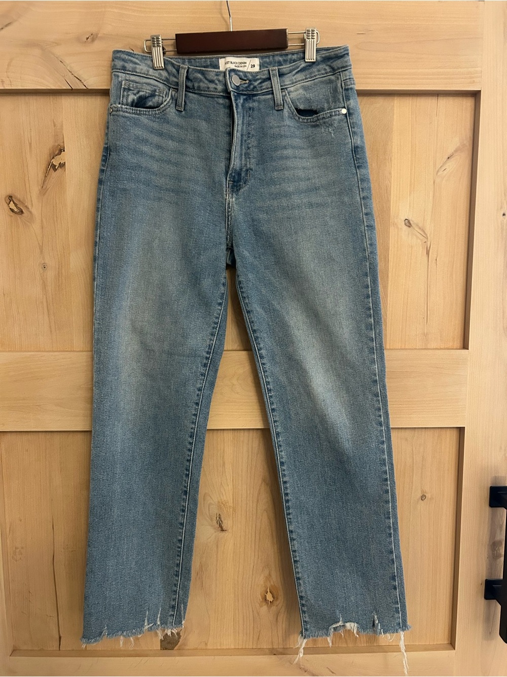 Just Black Denim Light Blue Women's Straight-Leg Jeans, EUC, 29.